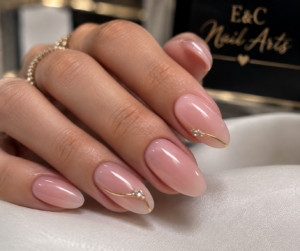Natural nude gel manicure by E&C Nail Arts
